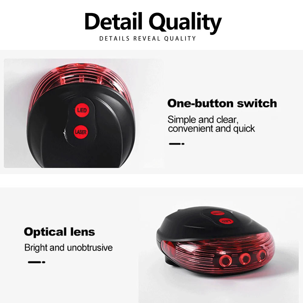 Waterproof Bicycle Warning Tail Light – Night Riding Safety Rear Lamp for MTB, Bike Taillight Cycling Accessories