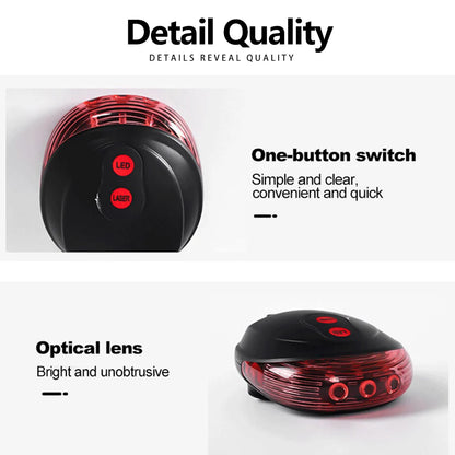 Waterproof Bicycle Warning Tail Light – Night Riding Safety Rear Lamp for MTB, Bike Taillight Cycling Accessories