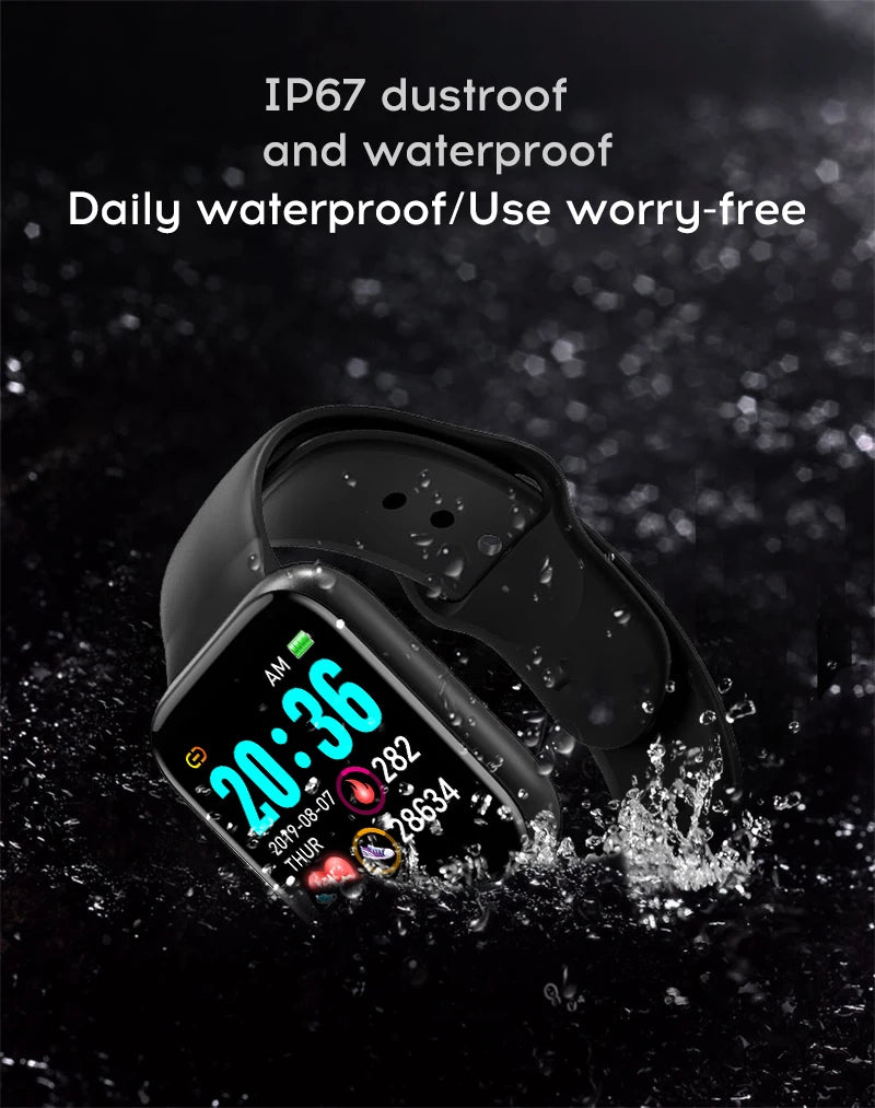 Multifunctional Y68 Smartwatch — Bluetooth Phone, Music, Fitness & Sports Tracker with Sleep Monitor for Men & Women, D20 Model