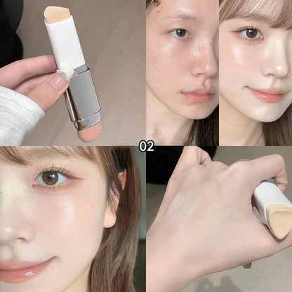 Lazy Foundation Stick - Moisturizing Natural Concealer with Matte, Sweat-Resistant Makeup Coverage