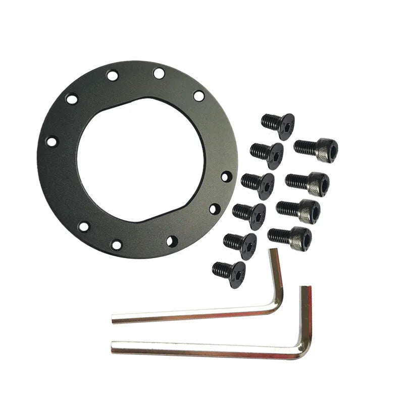 70mm Hole Spacing Fanatec QR2 Adapter Plate – CNC Machined Aluminum Alloy for Steering Wheels, Anodized Finish