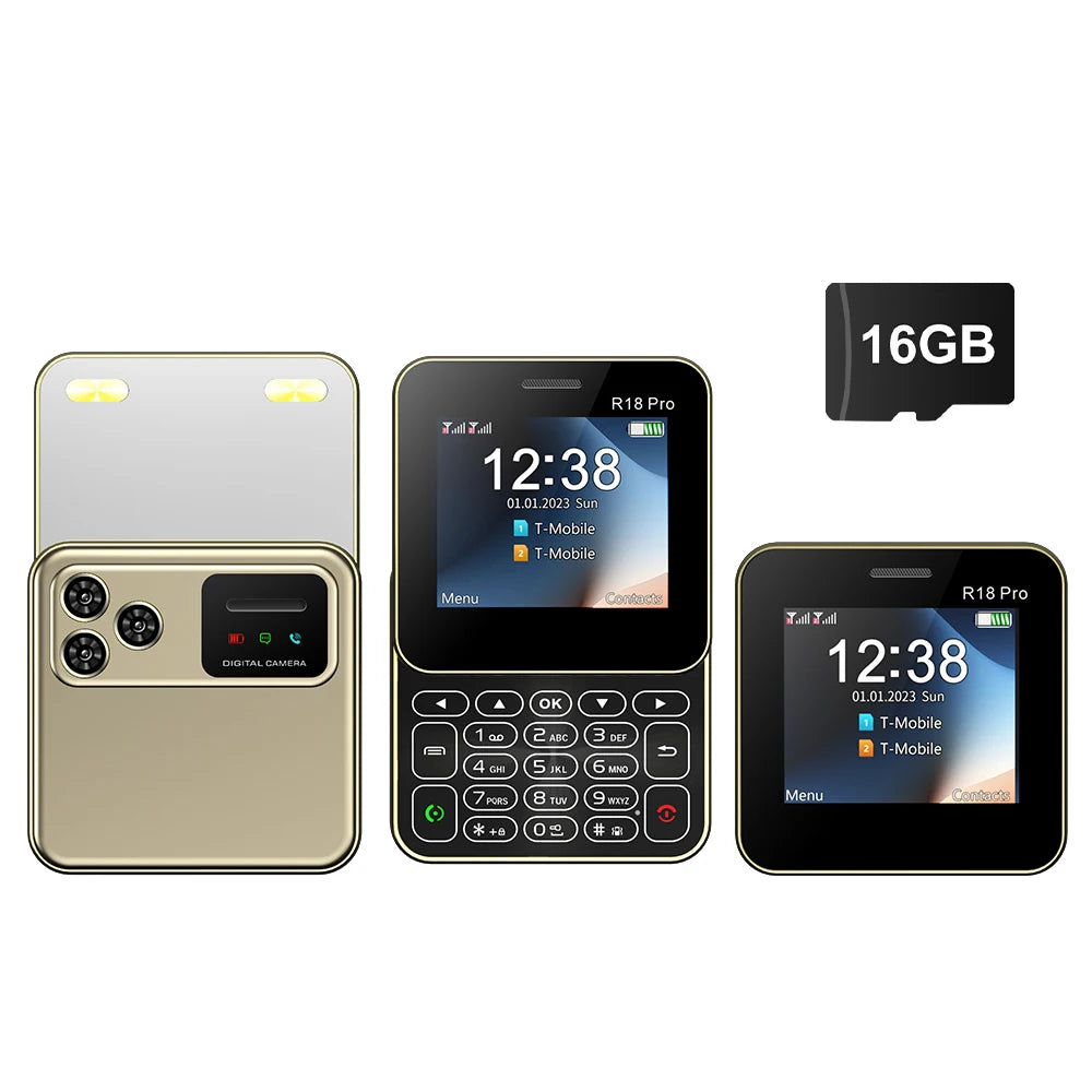2024 NEW SERVO R18Pro Mini Mobile Phone – 2.4" Rotating Screen, Button Slider, Flashlight, Magic Voice, Dual SIM Standby