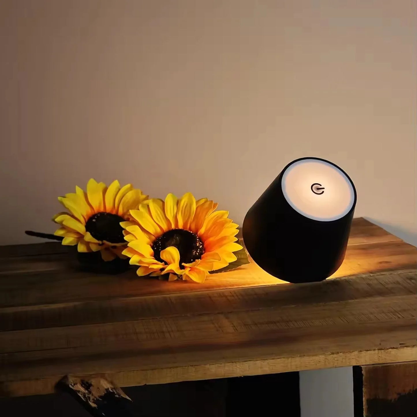 USB Rechargeable Bottle Table Lamp – Touch Control 3-Color Stepless Dimming Night Light for Desk & Bar