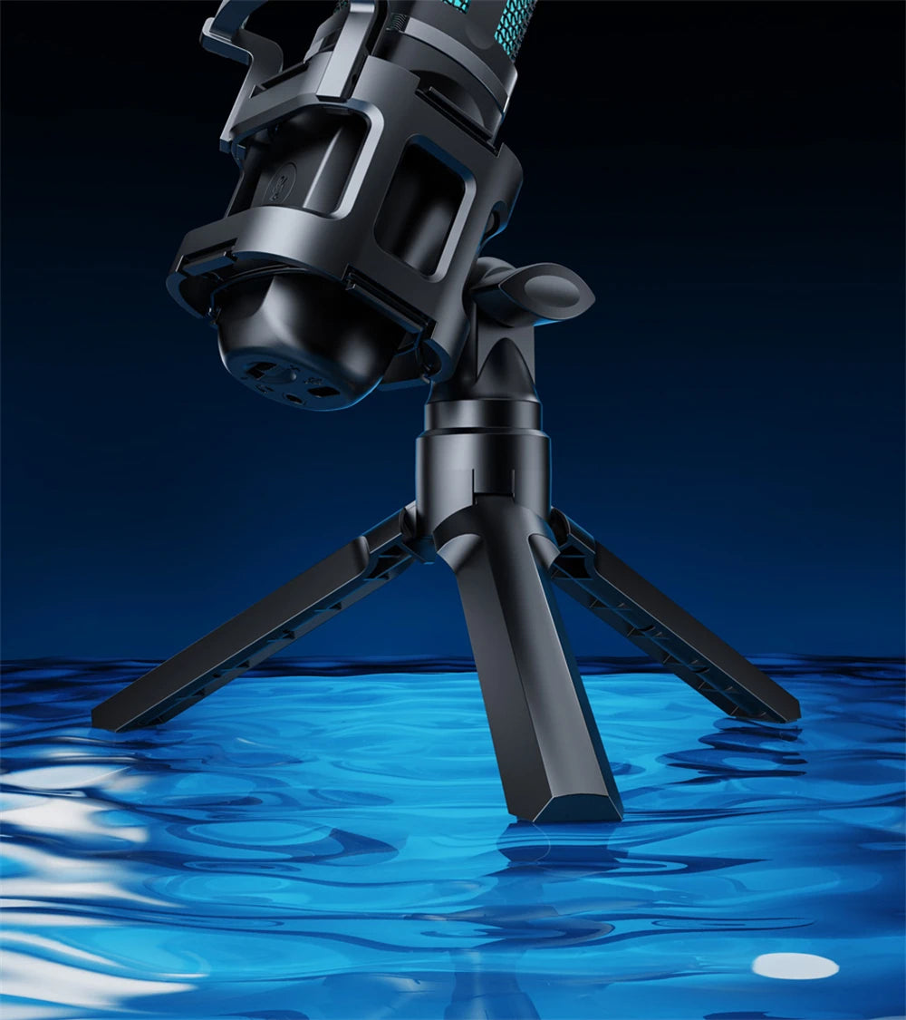 Zealsound RGB USB Condenser Microphone with Articulated Arm & Tripod – Gaming, Podcasting, Streaming, YouTube Recording Mic