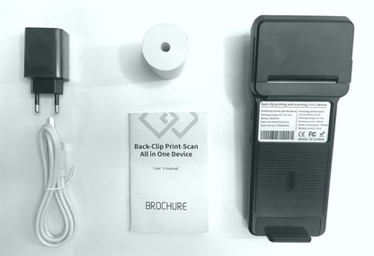 58mm Thermal Printer & 2D Bluetooth Scanner - 2-in-1 Mobile Back Clip with 7.4V 3000mAh Battery