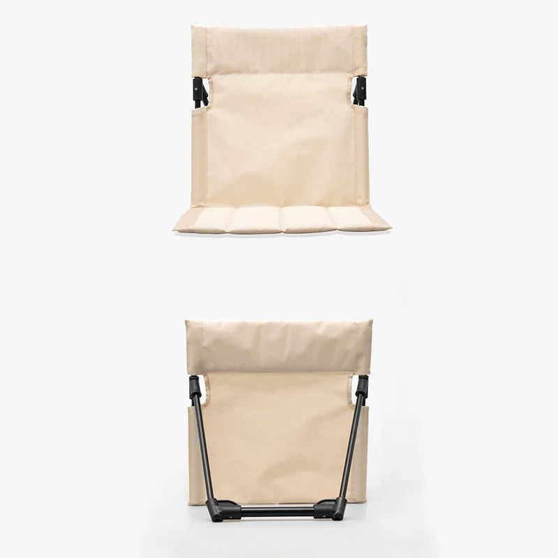 Foldable Camping Chair: Outdoor Single Lazy Chair with Backrest Cushion - Picnic, Camping, Beach Chairs for Garden or Park