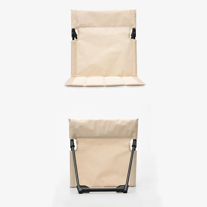 Foldable Camping Chair: Outdoor Single Lazy Chair with Backrest Cushion - Picnic, Camping, Beach Chairs for Garden or Park