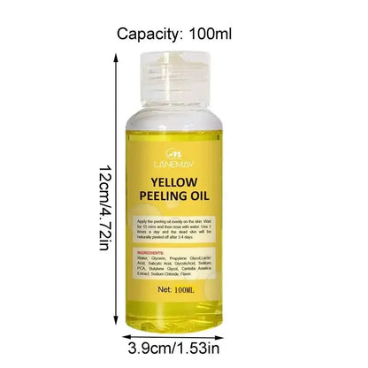 Yellow Peeling Oil – Skin Lightening & Melanin Treatment for Elbows, Knees, Hands, and Even Skin Tone
