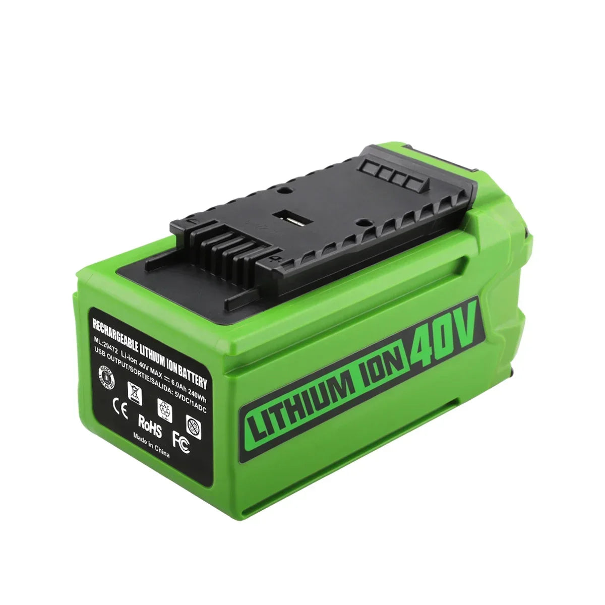 Greenworks 40V 6Ah G-MAX Li-Ion Replacement Battery – Compatible with Lawn Mowers & Power Tools