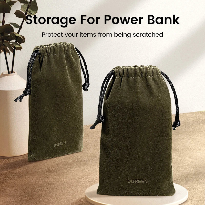 UGREEN Power Bank Storage Pouch - Phone, Earphone, Charger & Cable Organizer Bag for iPhone Samsung Xiaomi Accessories