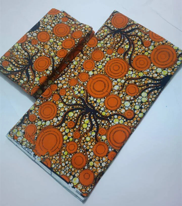 African Real Wax Print Fabric 100% Cotton - Ghana Style Ankara Pagne Nigeria Wax Tissu Soft Printed Fabric