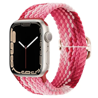 Braided Nylon Apple Watch Band – Adjustable Sport Strap Compatible with Ultra 2, Series 10/9/8/7/6/SE (40–49mm) Wrist Bracelet
