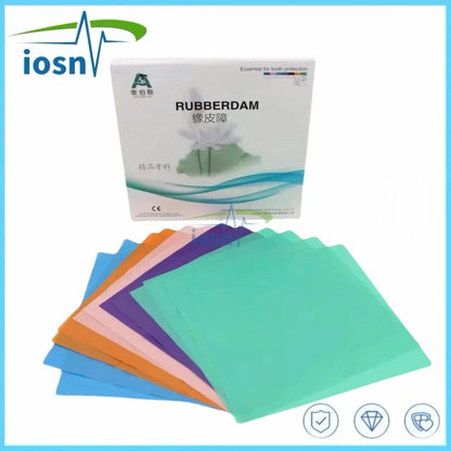 Non-Sterile Natural Rubber Latex Dental Dam – Anti-Allergy Oral Care, 52pcs (5"x5") & 36pcs (6"x6")