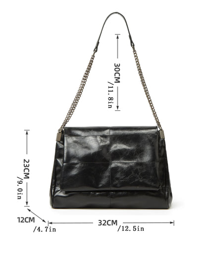 2024 Women's Large Capacity Chain Tote Bag – High-End Commuting Bag, Fashionable Single Shoulder for Spring/Summer