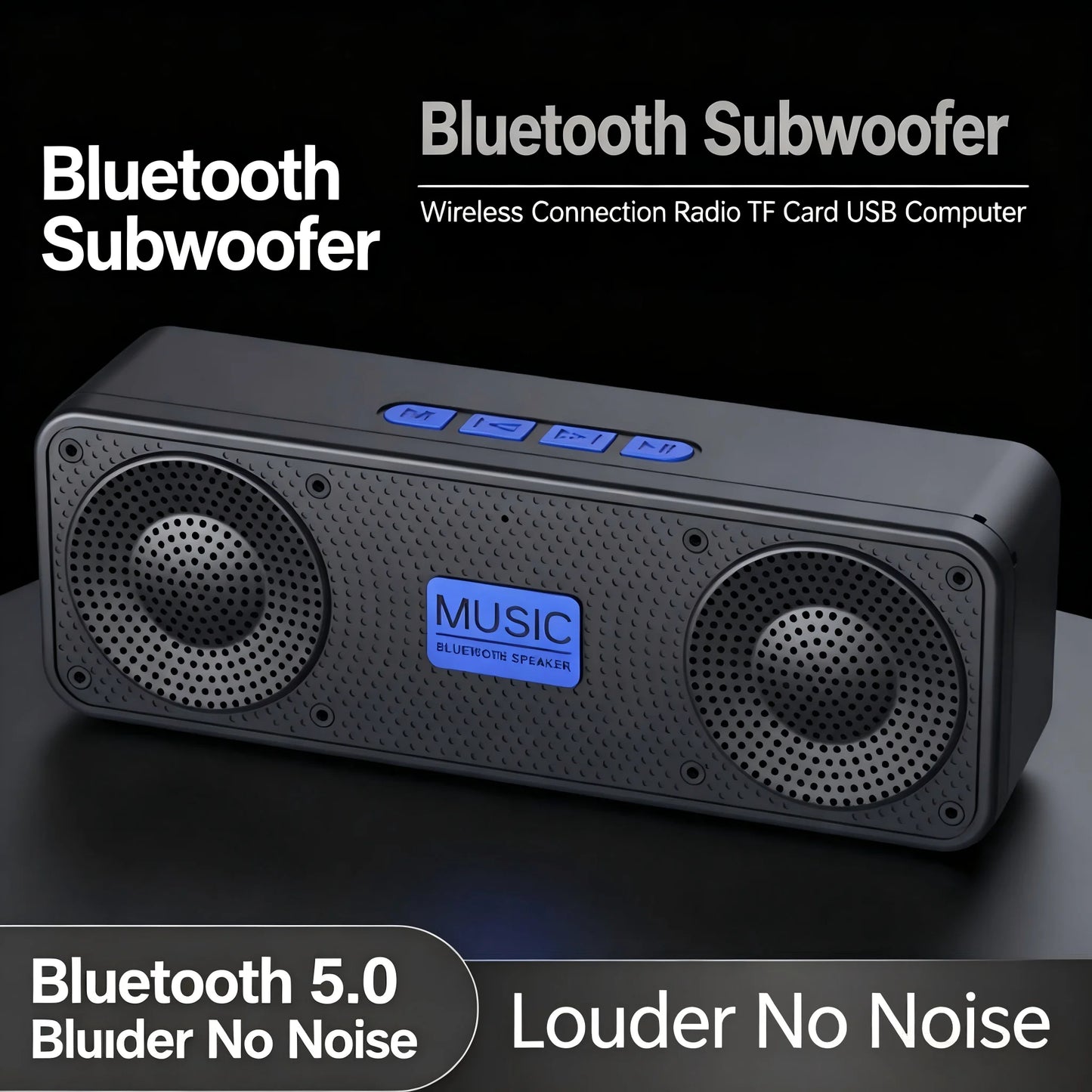 S18 Bluetooth Speaker - Waterproof Wireless Speaker with Subwoofer, FM Radio & 20-Hour Battery