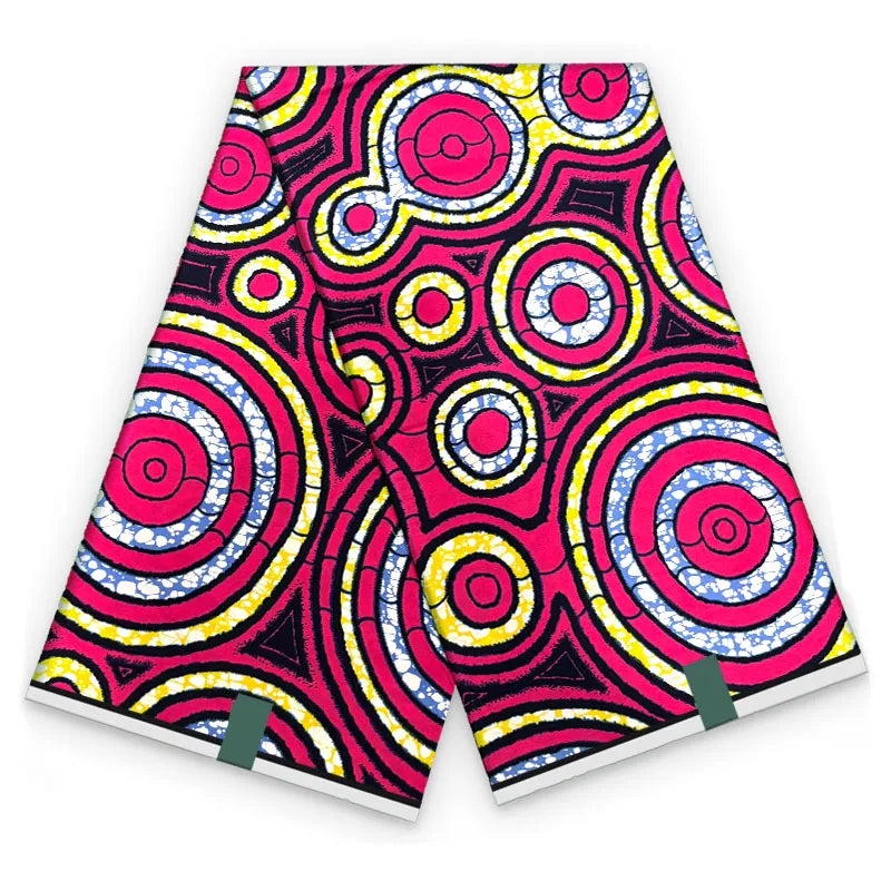 2026 African Ankara Wax Print Fabric - 100% Cotton Soft High Quality Original Real Wax Fabric for Party Dresses HH101