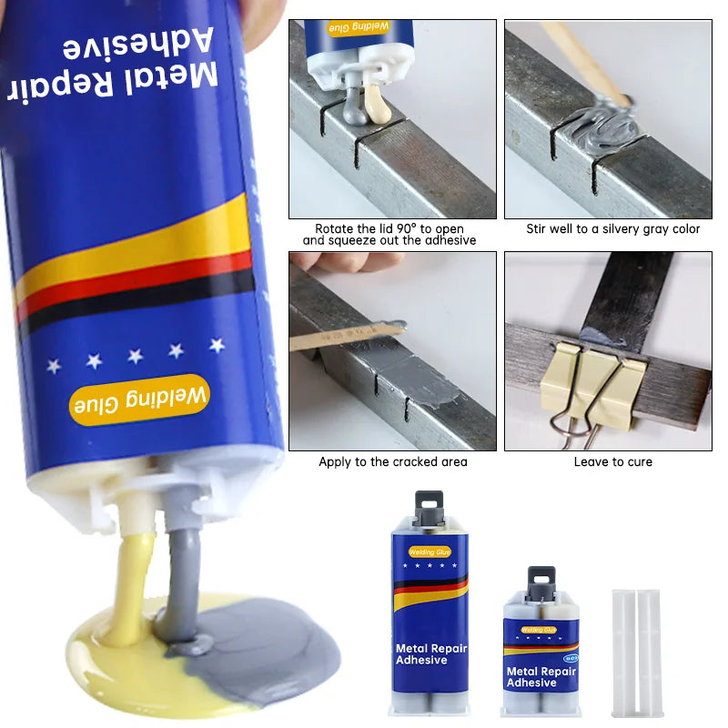 2-in-1 Metal Repair Paste – High Strength Cold Welding Glue & AB Casting Sealant for Metal Defects