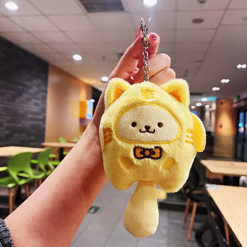 Sanrio Plush Doll Keychain Set – Melody, Cinnamoroll & Pochacco Cute Bag Pendant Gifts for Kids