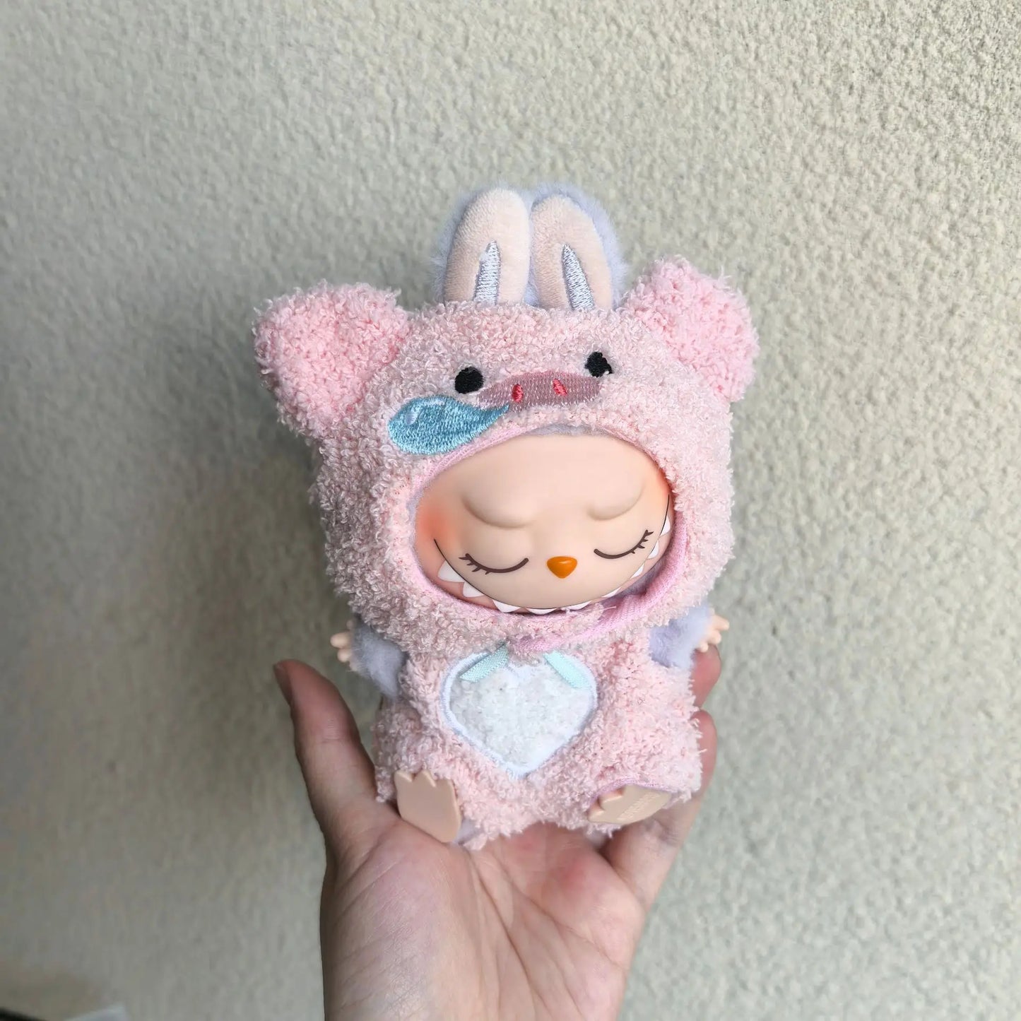 15cm/17cm LABUBU Doll Outfits – Sitting Party Plush Animal Sets for Generations 1-3, Cute Gifts for LABUBU Fans
