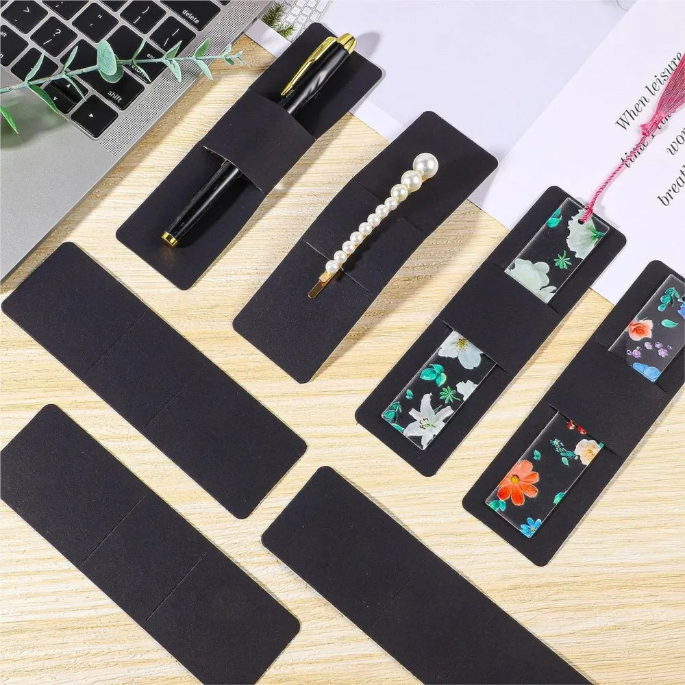 10/30/50 PCS Resin Bookmark Holder Kraft Sleeves — DIY Bookmark Display Cards & Small Business Packaging Supplies