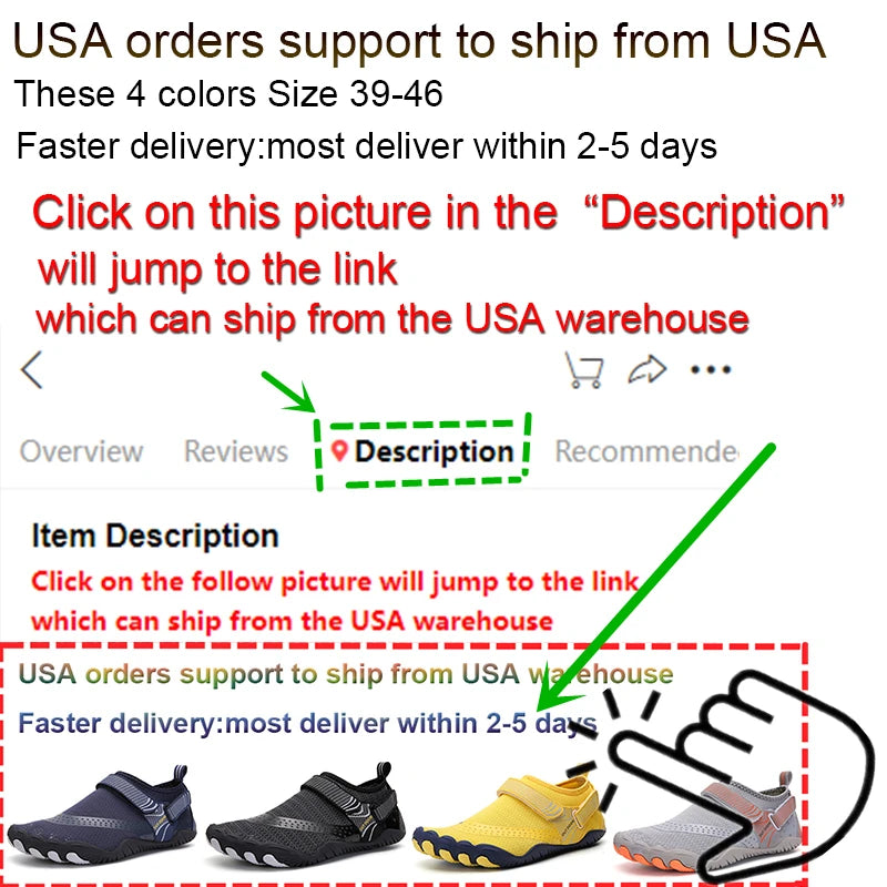 Men & Women Five-Finger Water Shoes – Quick-Dry Non-Slip Barefoot Aqua Sneakers for Swimming & Outdoor
