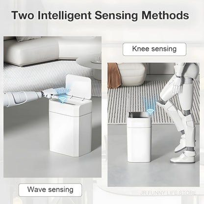 Smart Sensor Trash Can - 12/16L Automatic Anti-Odor Electric Waste Bin for Bathroom & Toilet