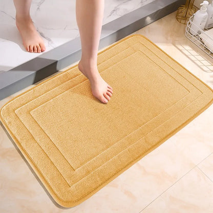Non-Slip Bathroom Mat - Soft, Comfortable Absorbent Floor Carpet, Machine Washable & Quick-Dry Shower Room Doormat