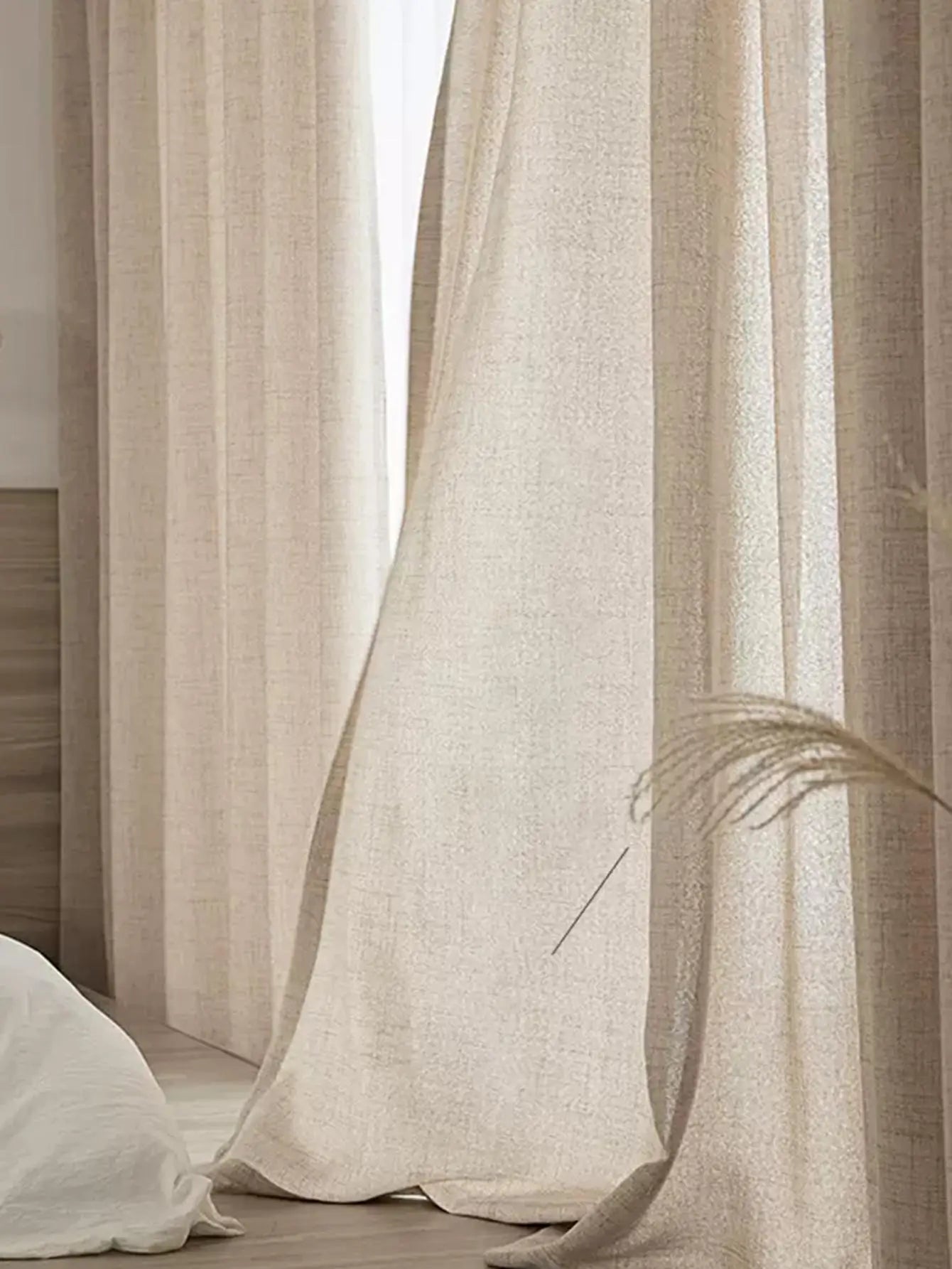 Thickened Cotton Linen Semi-Shading Curtains – Stylish Window Drapes for Bedrooms & Living Rooms