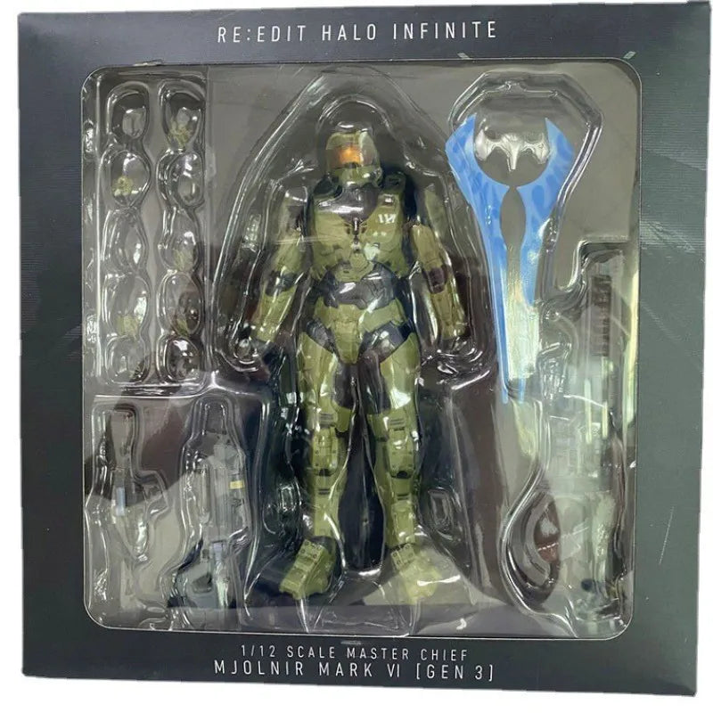 Halo 5: Guardians Master Chief Action Figure - 18cm Infinite Mjolnir Mark VI Gen 3 PVC Collectible, John 117 Movable Model Toy