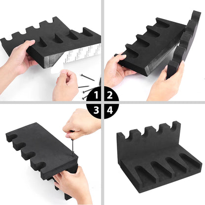 3/4/6 Slot Foam Gun Rack - Universal Pistol Holder for Glock, Handgun Display Stand & Gun Safe Organizer