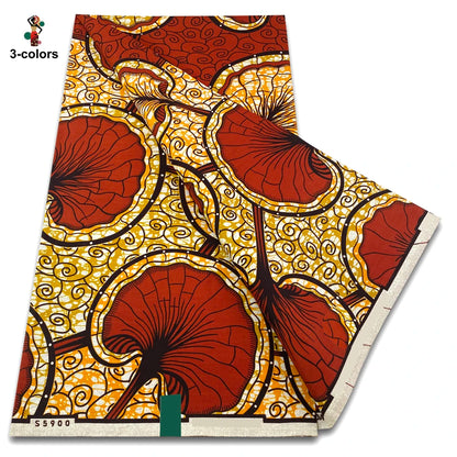 2026 Original African Wax Print Fabric - 100% Cotton Nigerian Ankara Batik Soft Pagne Material