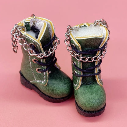 Tilda Doll Boots – 1/8 Mini Leather Shoes for Blythe & Azone Dolls, Casual Doll Accessories