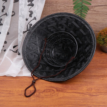 Samurai Straw Ninja Hat — Asian Bamboo Conical Cosplay Cap, Japanese Rice Farmer Party Decorative Hat