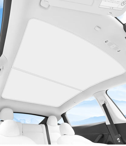 Upgraded Ice Cloth Buckle Sun Shades for Tesla Model 3 & Y (2021-2025) – Front & Rear Glass Roof Sunroof Skylight Covers