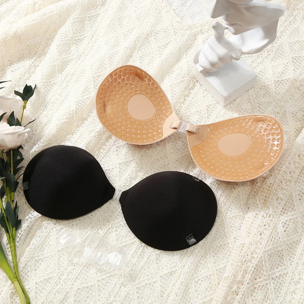 5cm Thicken Silicone Adhesive Bra – Reusable Invisible Strapless Push-Up Nipple Tape for Women