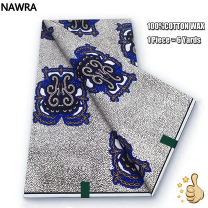 100% Cotton African Wax Print Fabric - High Quality Original Real Wax Ankara Batik Pagne Nigeria Style Sewing Fabric