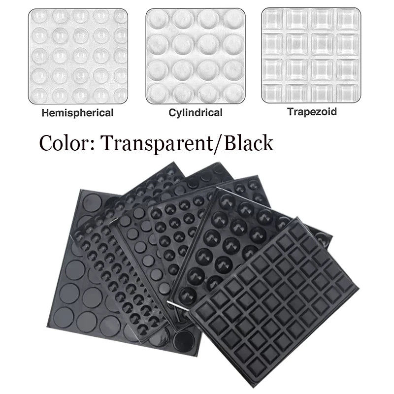 18–100PCS Self-Adhesive Silicone Door Stops – Cabinet Bumpers & Rubber Cushion Pads for Furniture Protection