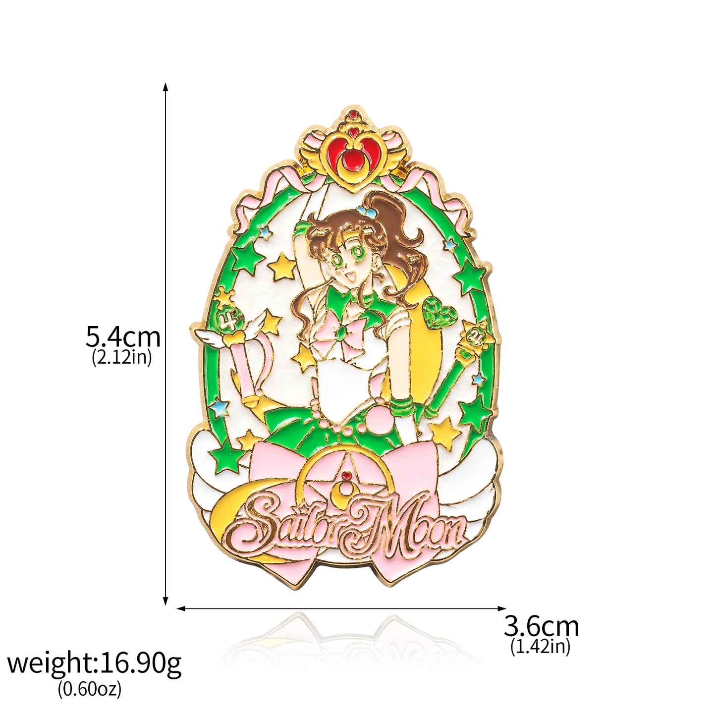 Sailor Girl Cartoon Brooch – Cute Moon & Stars Enamel Pin for Bags, Clothes & Jewelry