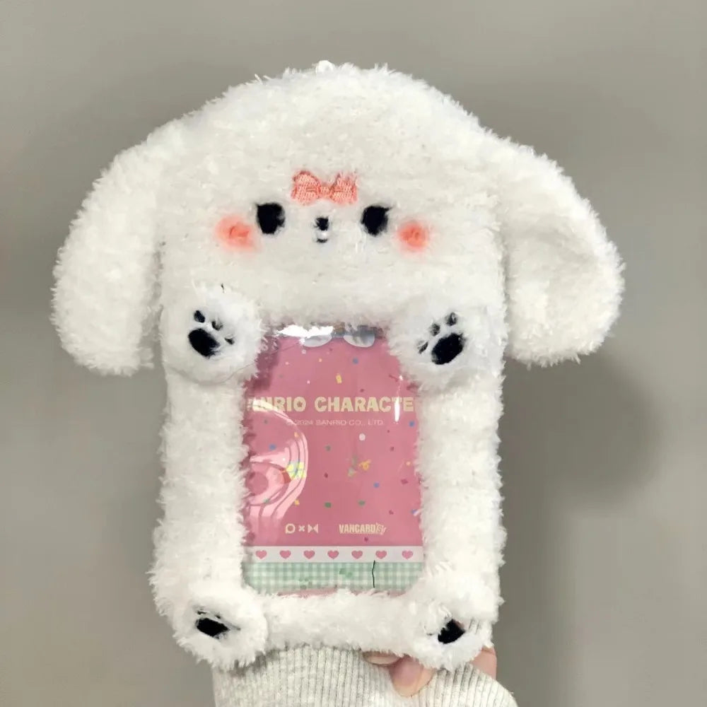 Cute Fox Photocard Case Keychain - Cartoon Student Card Holder & Idol Photo Protective Cover