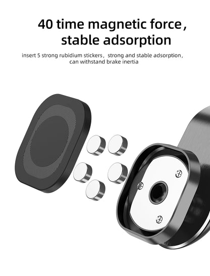 Magnetic Car Phone Holder - Air Vent Clip Mount with 360° Rotation for Xiaomi, iPhone 14, Samsung, & Other Cell Phones