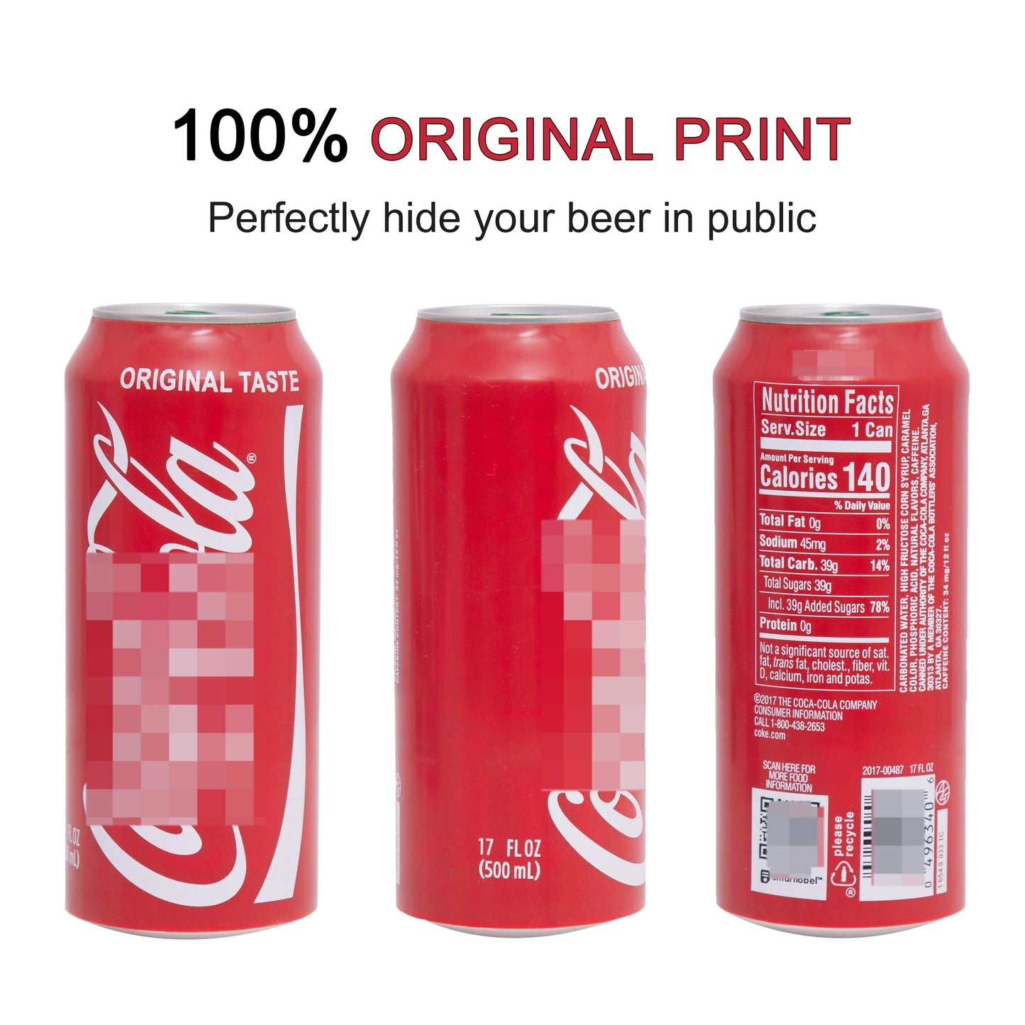 Silicone Beer Can Cover: Hide-a-Beer Bottle Sleeve for 330ml to 500ml Cans - Perfect for Golf, Basketball, Park, and Beach