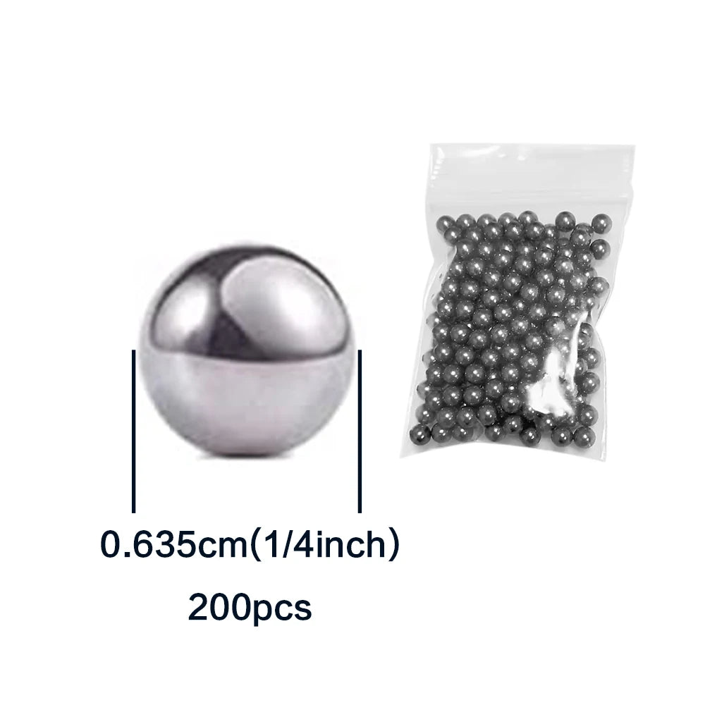 200-1000Pcs Precision Chrome Steel Bearing Balls - Assorted SAE Sizes 1/4" to 3/32" for Bicycle Repair & Mechanical Parts