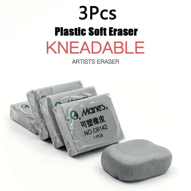 1/3/5pcs Soft Plasticine Eraser for Sketching & Drawing – Art Highlight Kneaded Eraser for Students & Design Work