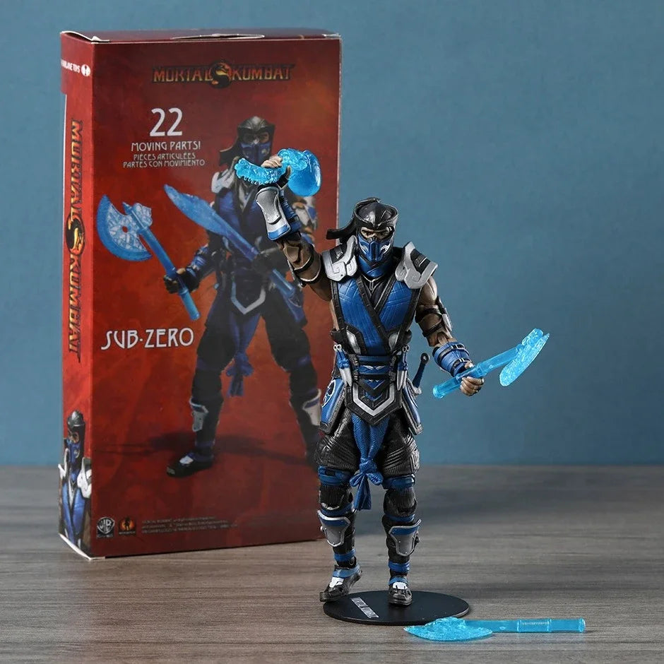 Scorpion & Sub-Zero Mortal Kombat 7" Action Figures – Exclusive Series 1 Movie Collectible Toy Dolls