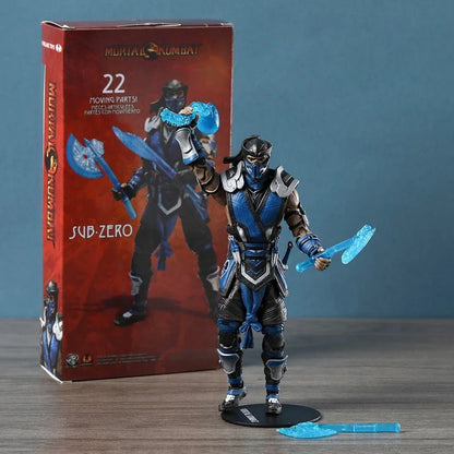 Scorpion & Sub-Zero Mortal Kombat 7" Action Figures – Exclusive Series 1 Movie Collectible Toy Dolls