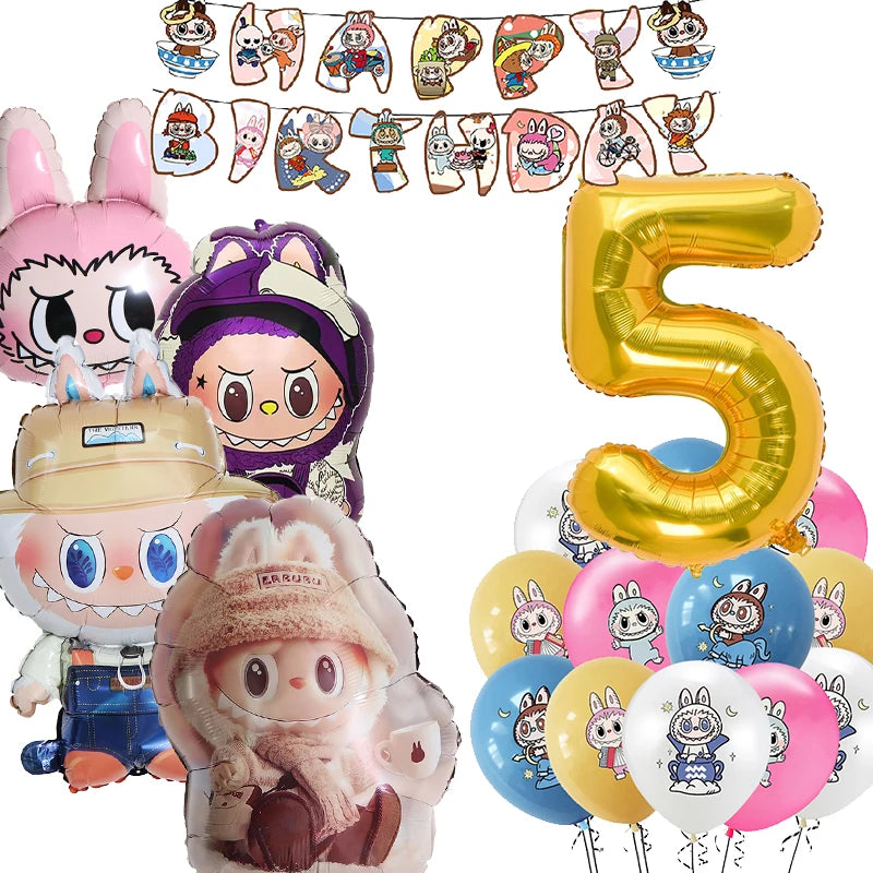 Doll Birthday Party Supplies – Disposable Tableware, Balloons, Banner & Stickers
