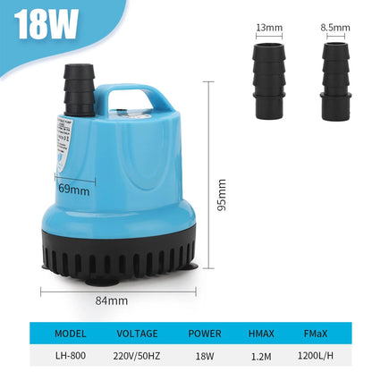 Submersible Water Pump for Aquarium - Circulating & Filter Pumps, Multiple Wattages (10/18/25/45/60/85/105W) for Fish Tanks