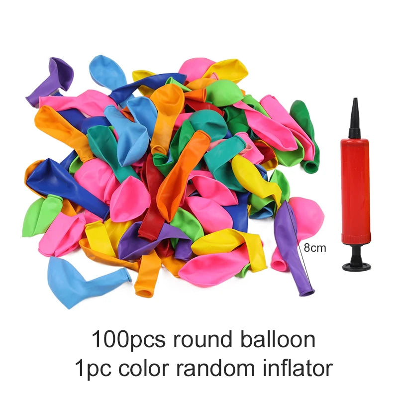 50/100PCS Rainbow Matte Balloons 5 Inch – Round Colorful Party Balloons for Wedding, Birthday & Holiday DIY Decoration Supplies