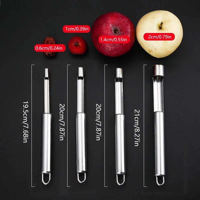 Stainless Steel Fruit Corer & Apple Seed Remover – Home Vegetable Tool for Pear, Red Dates, Hawthorn, and Kitchen Accessories