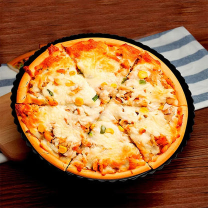 20–30cm Non-Stick Fluted Tart & Quiche Pan – Round Heavy-Duty Baking Mold with Removable Bottom for Pie, Pizza & Cake